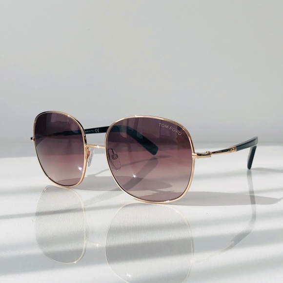New TOM FORD Georgina Rounded Square Sunglasses - Picture 6 of 16